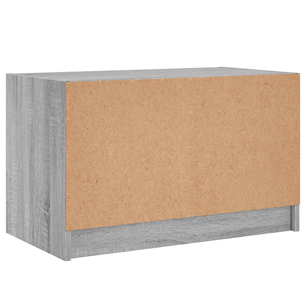 Meuble TV avec portes vitrées Gris Sonoma 68x37x42 cm