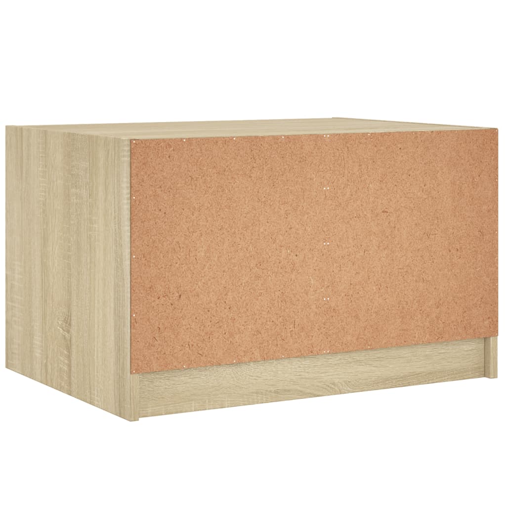 Coffee table with glass doors Sonoma oak 68x50x42 cm