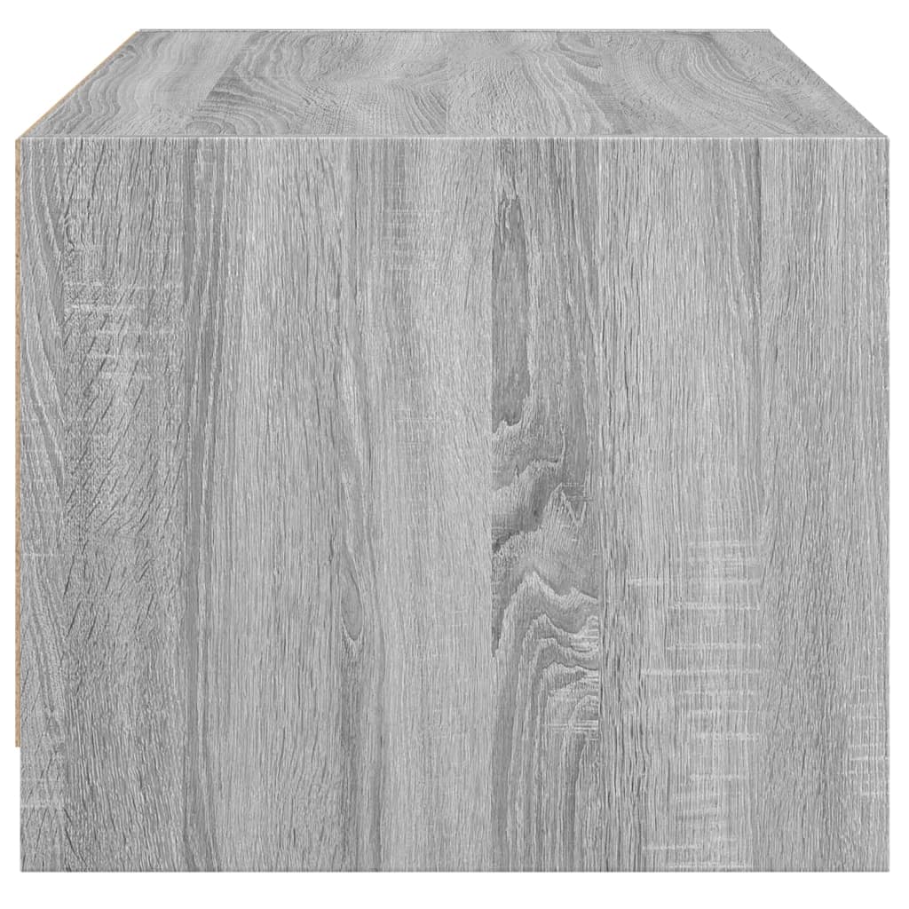 Table basse avec portes en verre Gris Sonoma 68x50x42 cm