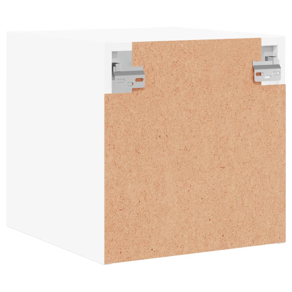 Tables de chevet avec portes vitrées 2 pcs Blanc 35x37x35 cm