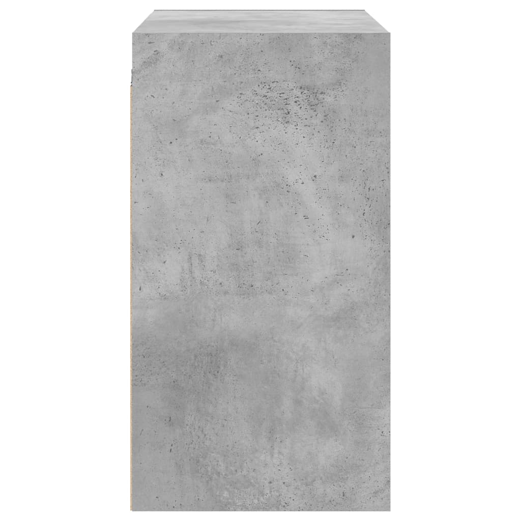 Élément mural avec portes vitrées gris béton 68x37x68,5 cm