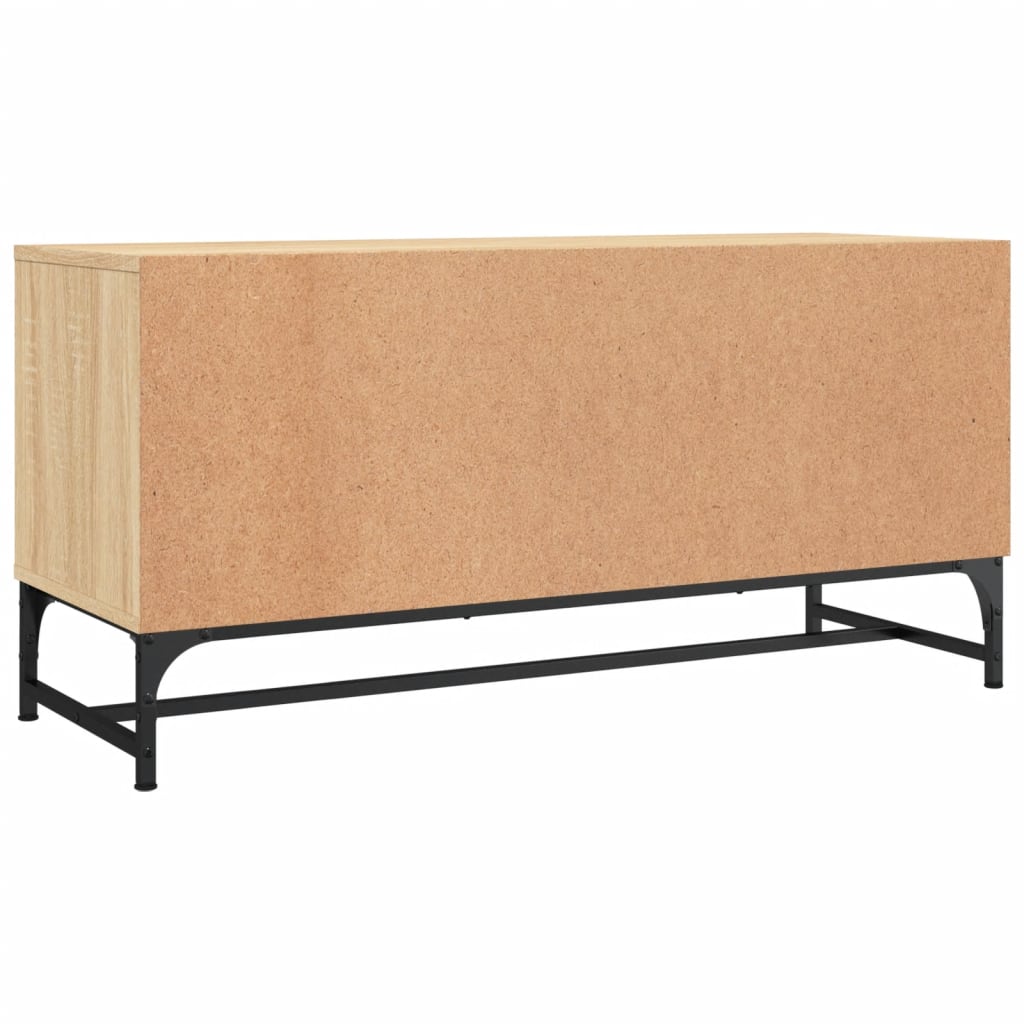 Meuble TV avec portes vitrées Chêne Sonoma 102x37x50 cm