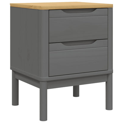Nachttisch FLORO Grau 45x39x57 cm Massivholz Kiefer