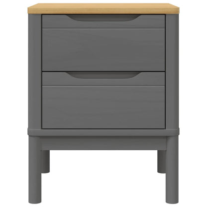 Nachttisch FLORO Grau 45x39x57 cm Massivholz Kiefer