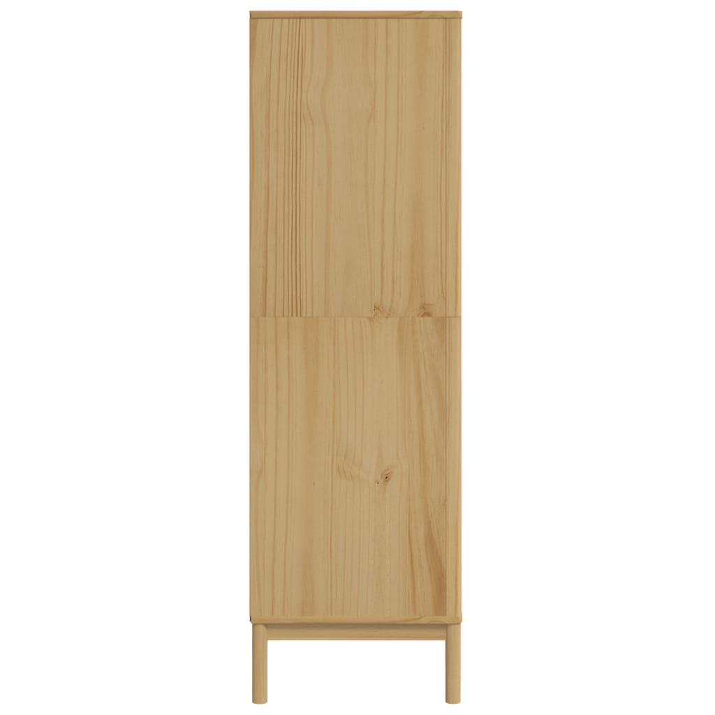 Armoire FLORO marron ciré 77x53x171 cm pin massif