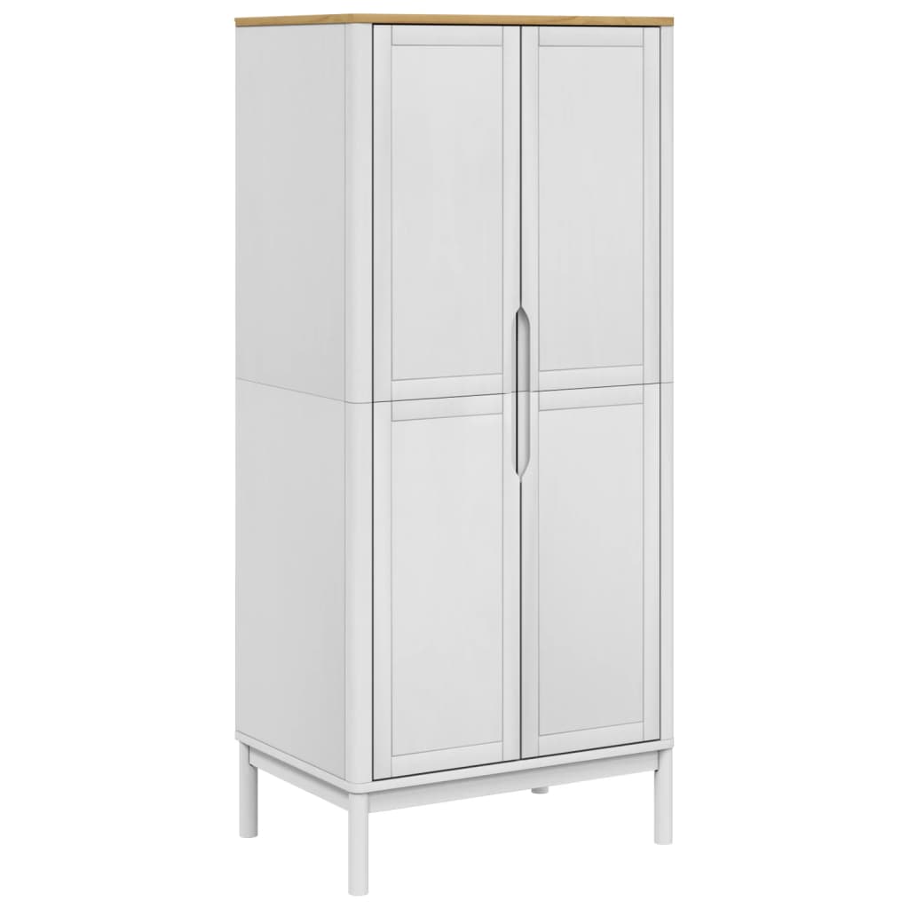 Wardrobe FLORO White 77x53x171 cm Solid Pine