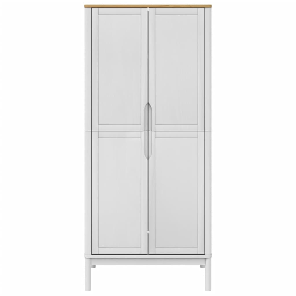 Wardrobe FLORO White 77x53x171 cm Solid Pine