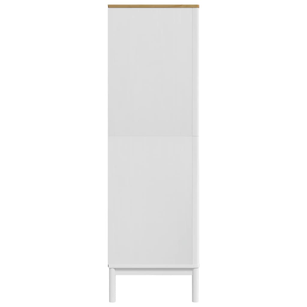 Wardrobe FLORO White 77x53x171 cm Solid Pine