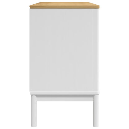 Sideboard FLORO Weiß 114x43x74 cm Massivholz Kiefer
