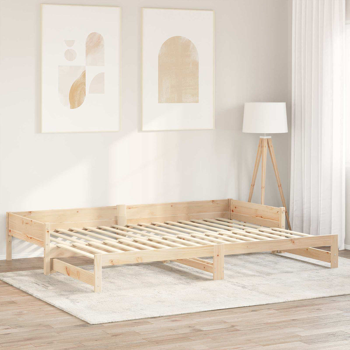 Bettlatten 32 stk. Natur 90 x 6 x 1,3 cm Massives Kiefernholz