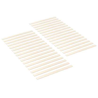 Bettlatten 32 stk. Natur 90 x 6 x 1,3 cm Massives Kiefernholz