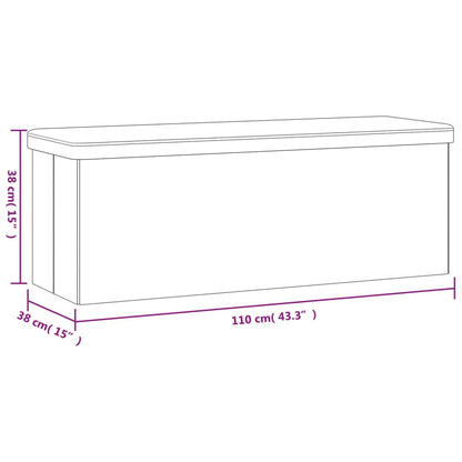 Sitzbank mit Stauraum Faltbar Schwarz PVC