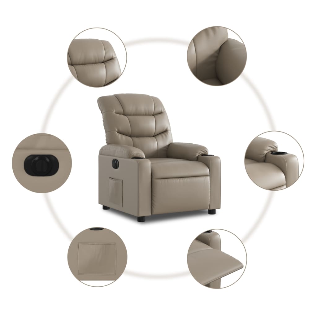 Relaxsessel Elektrisch Cappuccino Kunstleder