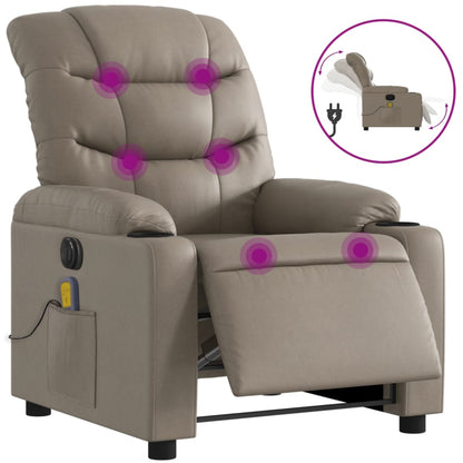 Massagesessel Elektrisch Cappuccino Kunstleder