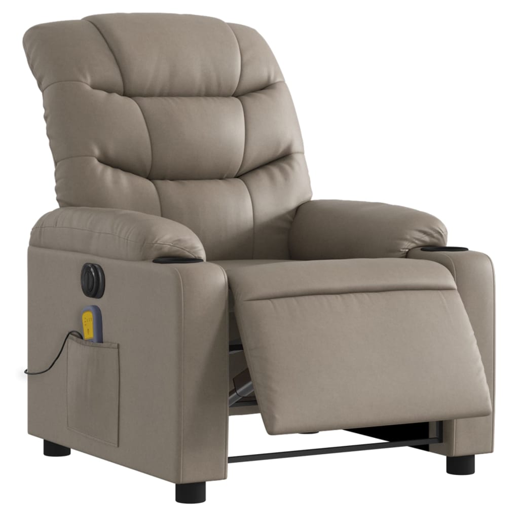 Massagesessel Elektrisch Cappuccino Kunstleder