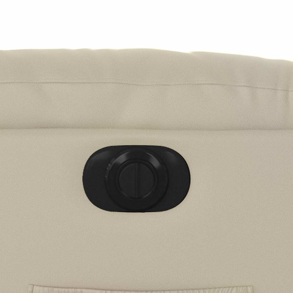 Relaxsessel mit Aufstehhilfe Elektrisch Creme Kunstleder