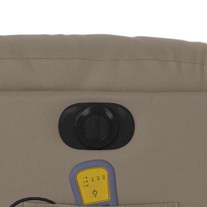 Massagesessel mit Aufstehhilfe Elektrisch Cappuccino Kunstleder