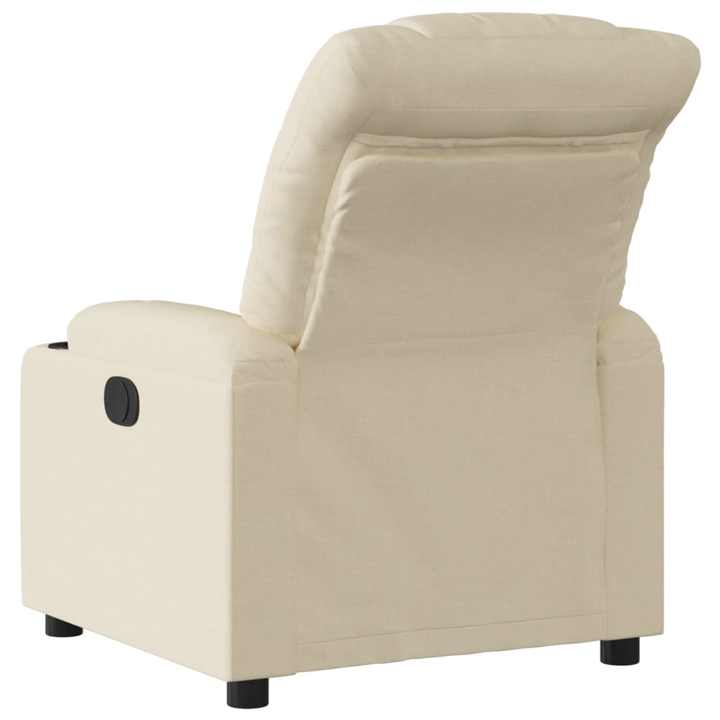 Electric recliner chair cream fabric