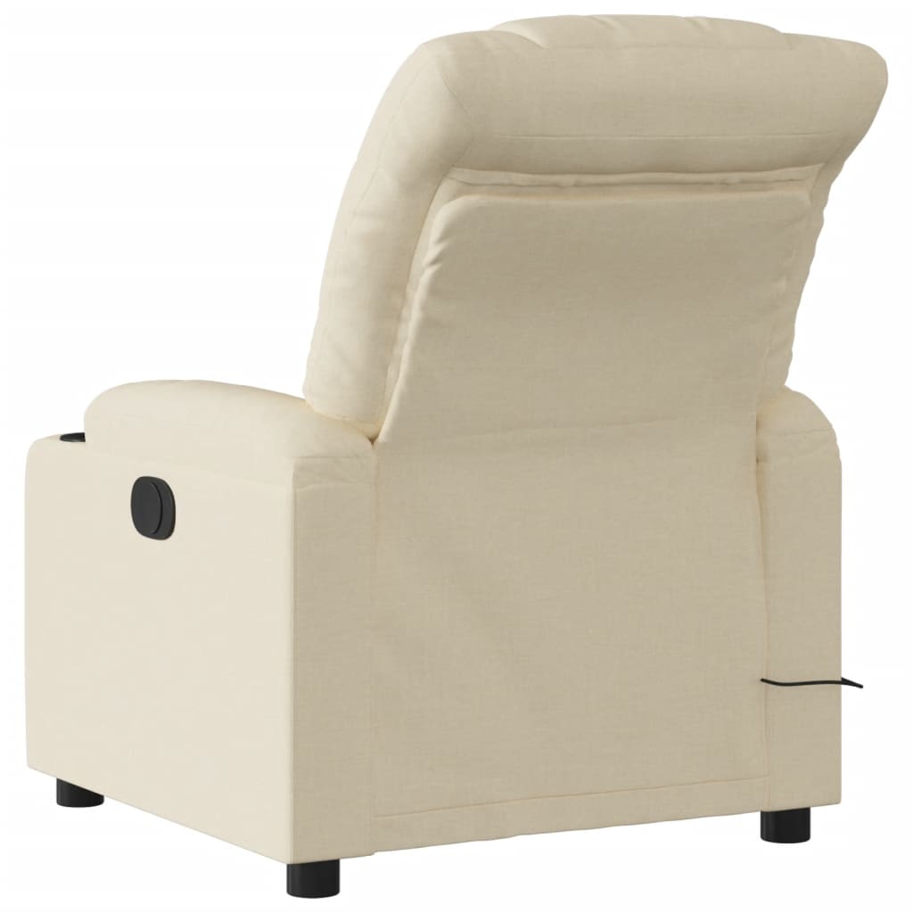 Fauteuil de massage électrique en tissu crème