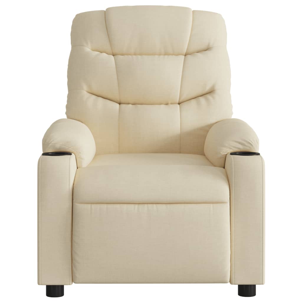Fauteuil de massage électrique en tissu crème