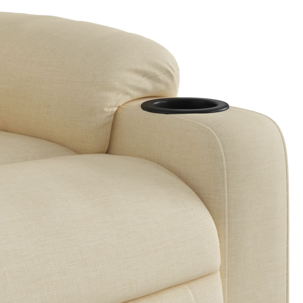 Fauteuil de massage électrique en tissu crème