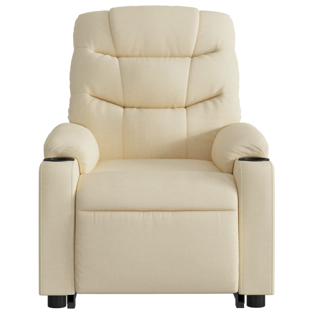 Relaxing chair with stand-up aid cream fabric