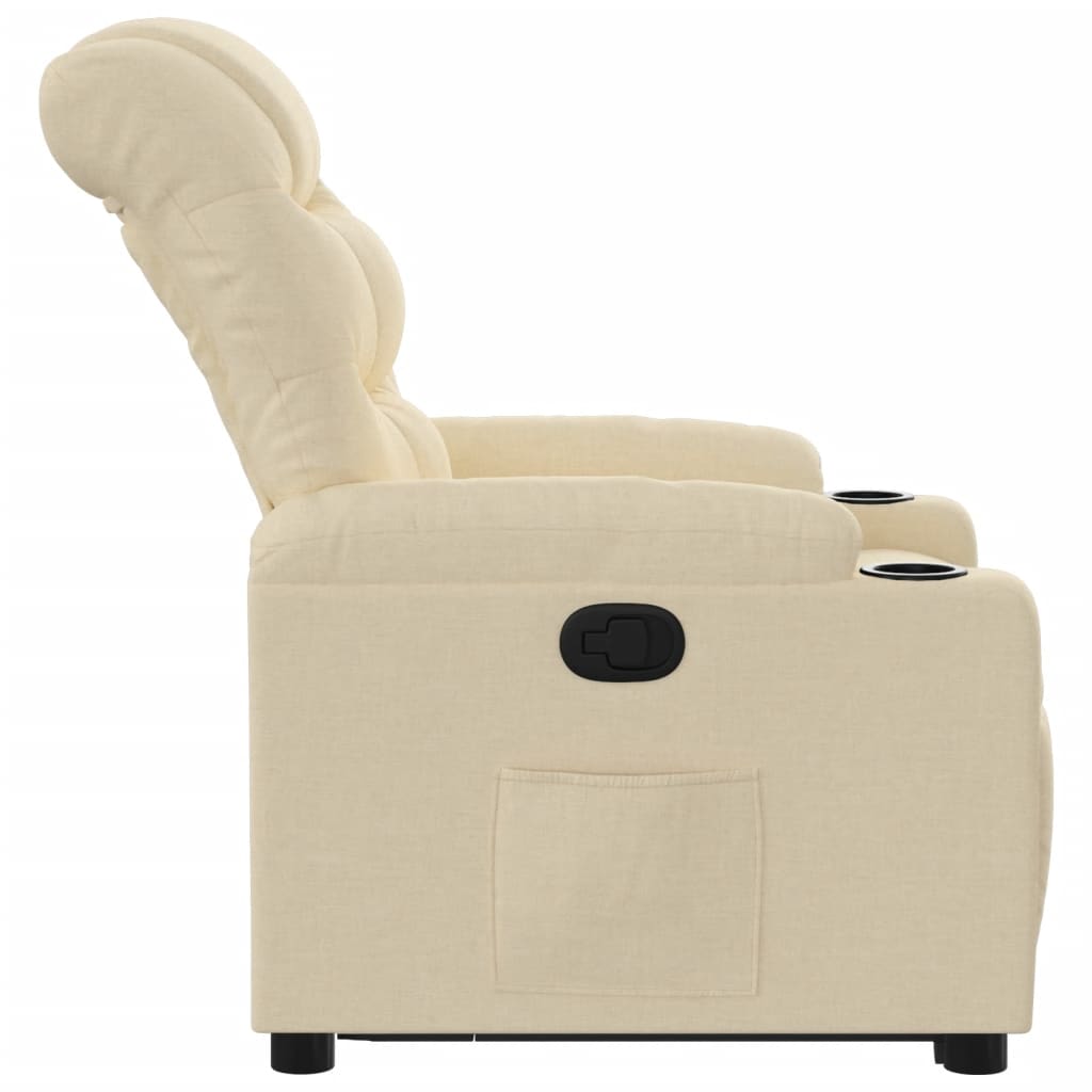 Relaxing chair with stand-up aid cream fabric