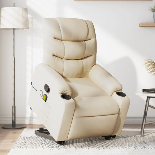 Massage chair with stand-up aid cream fabric