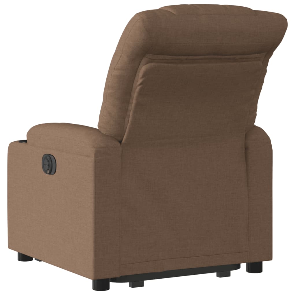 Fauteuil inclinable avec releveur électrique, tissu marron