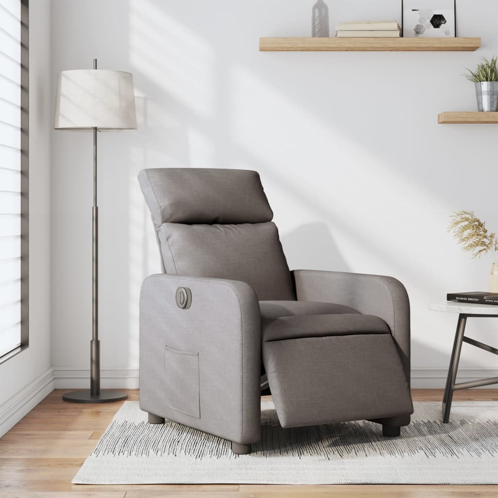 Relaxsessel Elektrisch Taupe Stoff