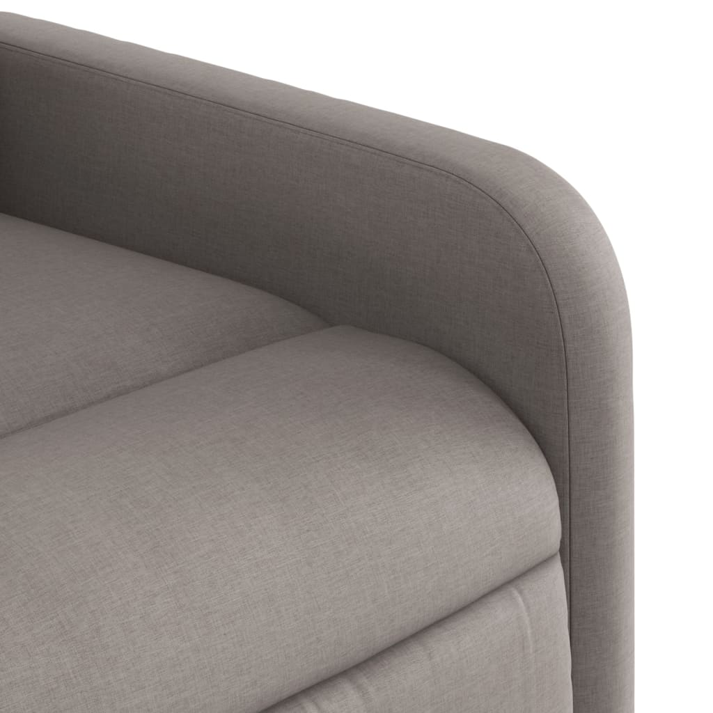 Elektrischer Massagesessel mit Aufstehhilfe Taupe Stoff
