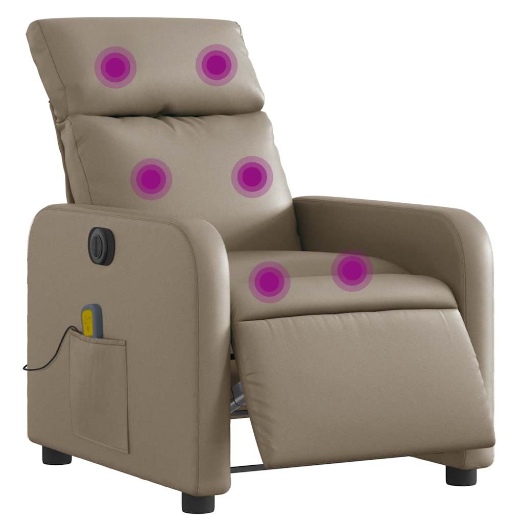 Massagesessel Elektrisch Cappuccino Kunstleder