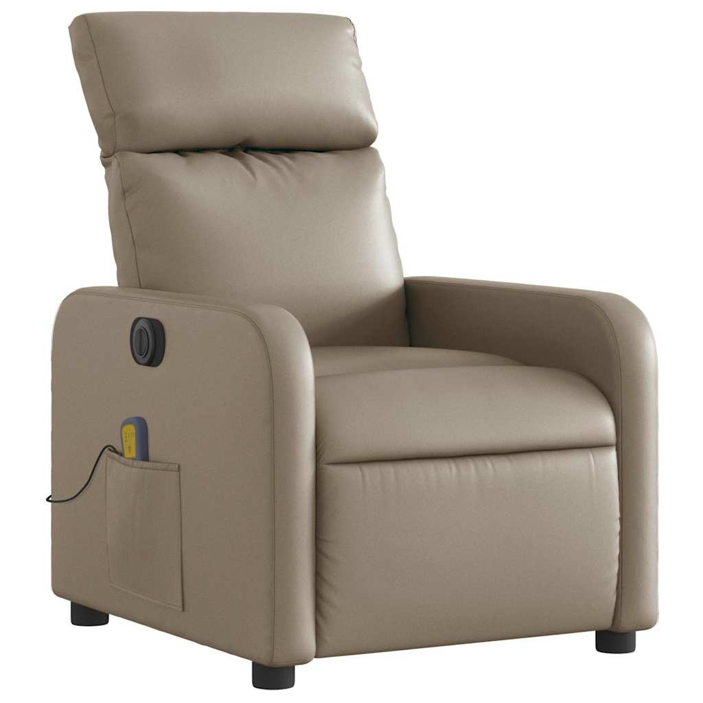Massagesessel Elektrisch Cappuccino Kunstleder