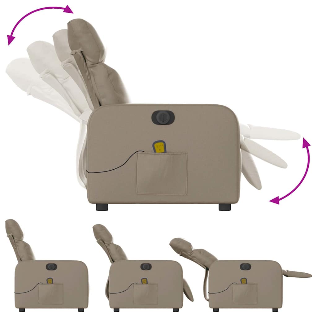 Massagesessel Elektrisch Cappuccino Kunstleder