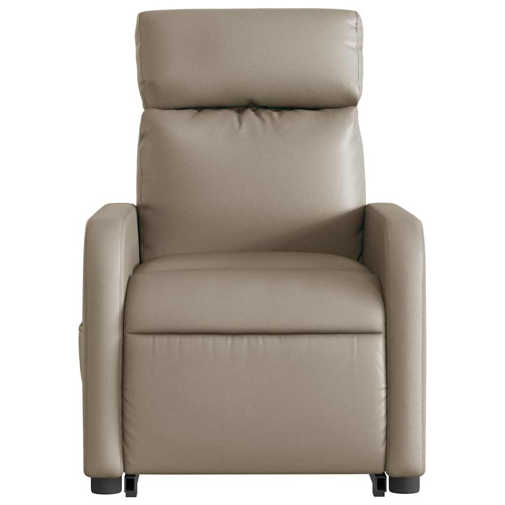 Massagesessel mit Aufstehhilfe Cappuccino Kunstleder
