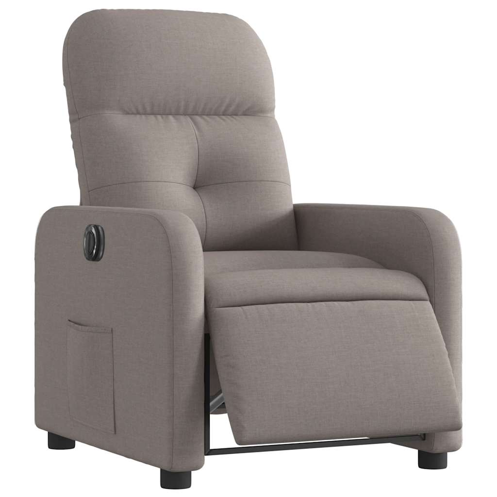 Relaxsessel Elektrisch Taupe Stoff