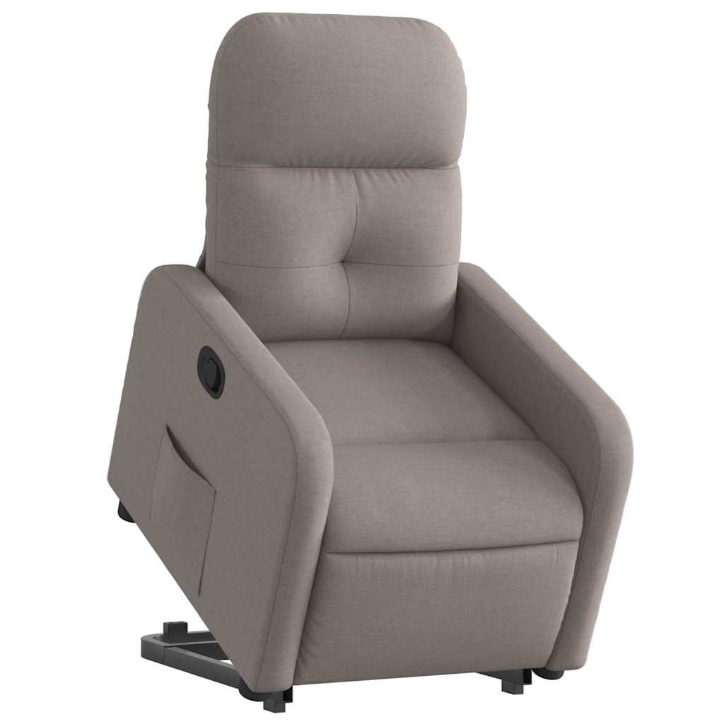 Relaxsessel mit Aufstehhilfe Taupe Stoff