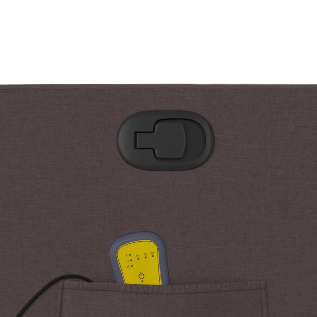 Massage chair with stand-up aid dark brown fabric