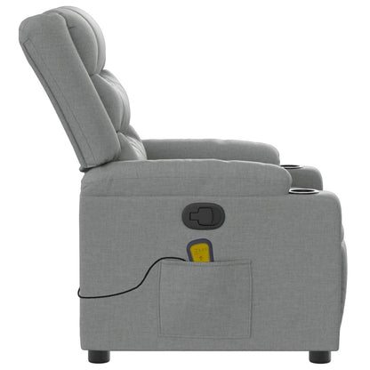 Massage-Relaxsessel Hellgrau Stoff