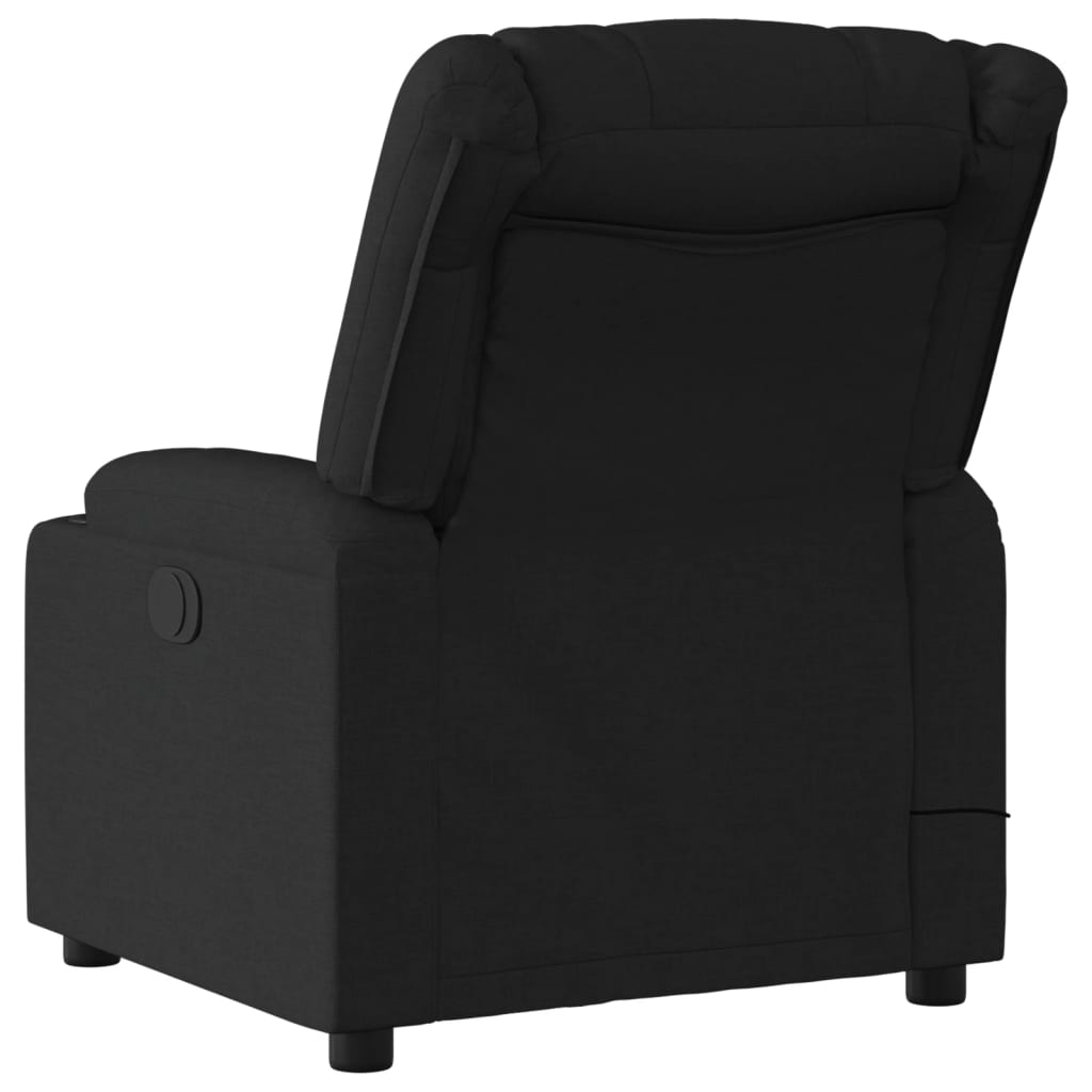 Massage-Relaxsessel, schwarzer Stoff