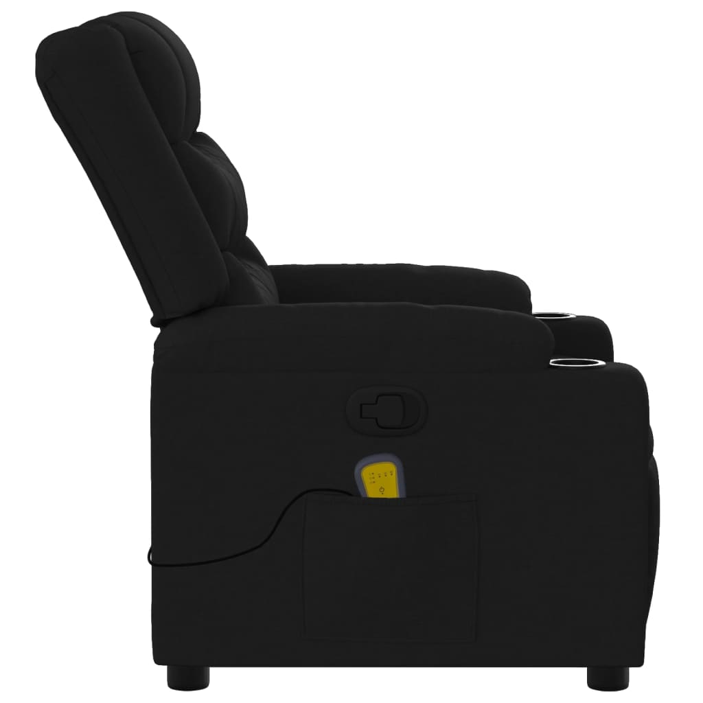 Massage-Relaxsessel, schwarzer Stoff