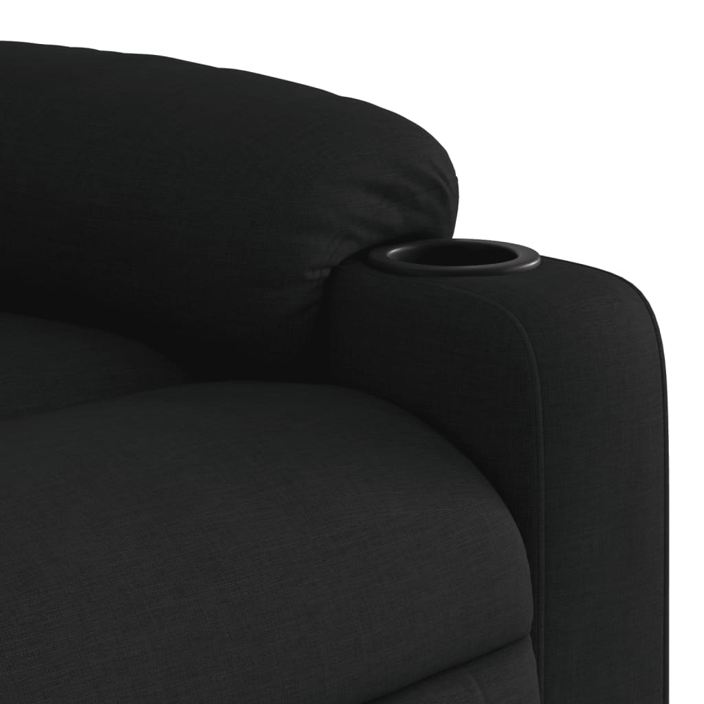 Massage-Relaxsessel, schwarzer Stoff