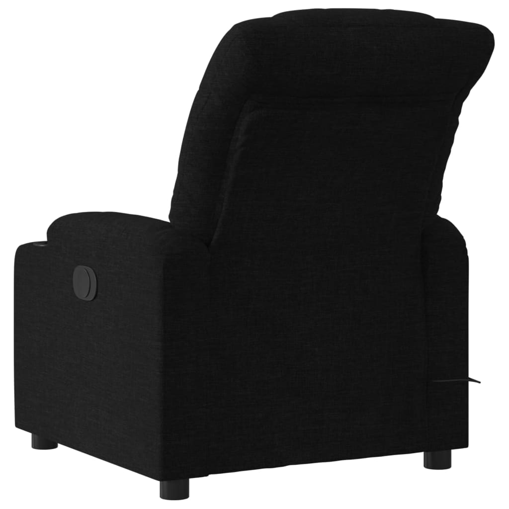 Massage-Relaxsessel, schwarzer Stoff