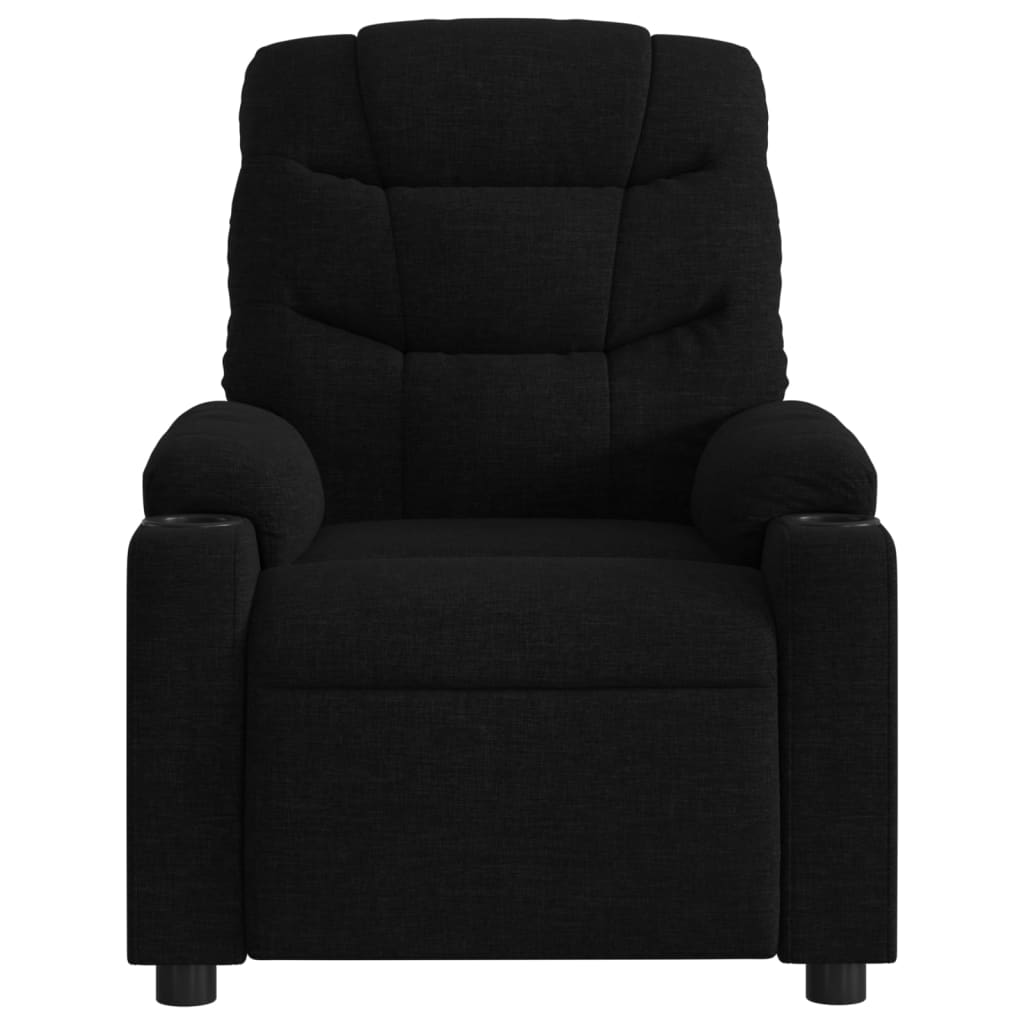 Massage-Relaxsessel, schwarzer Stoff