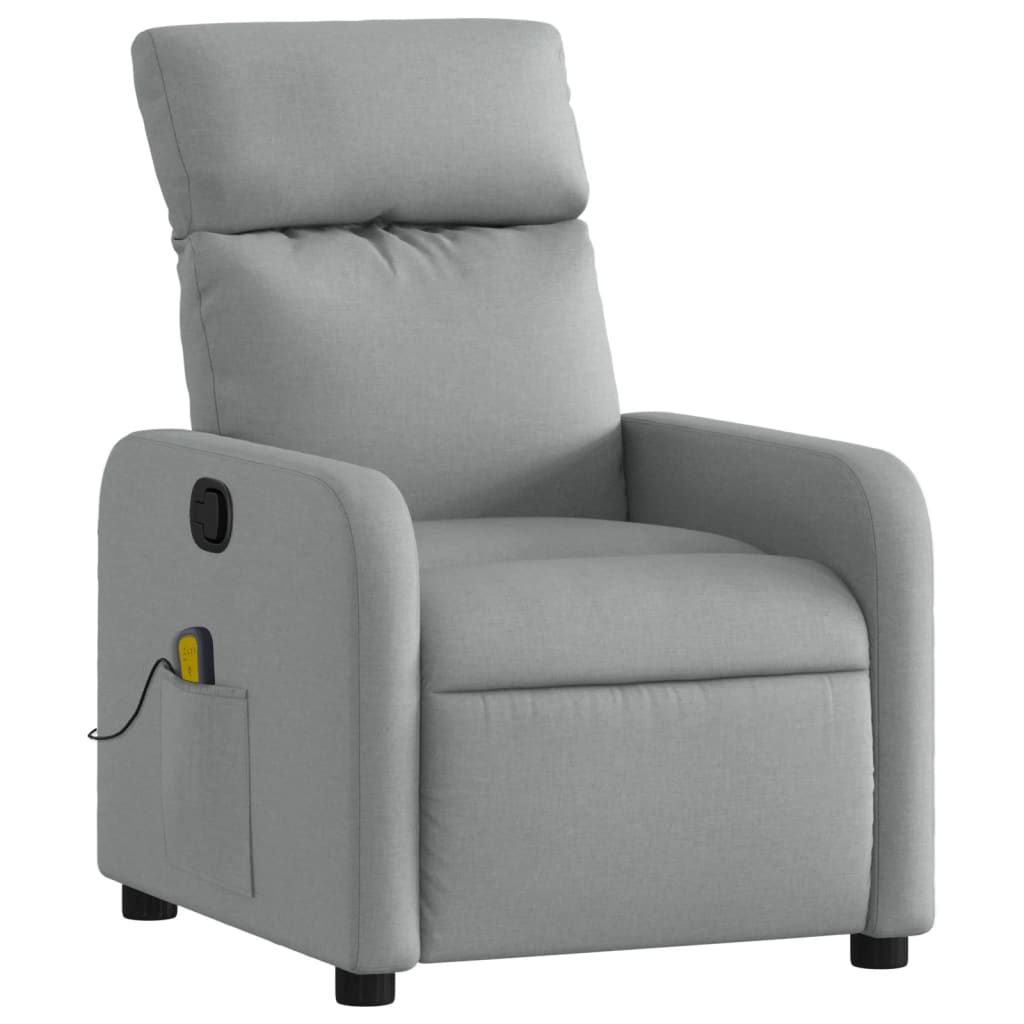 Massage-Relaxsessel Hellgrau Stoff