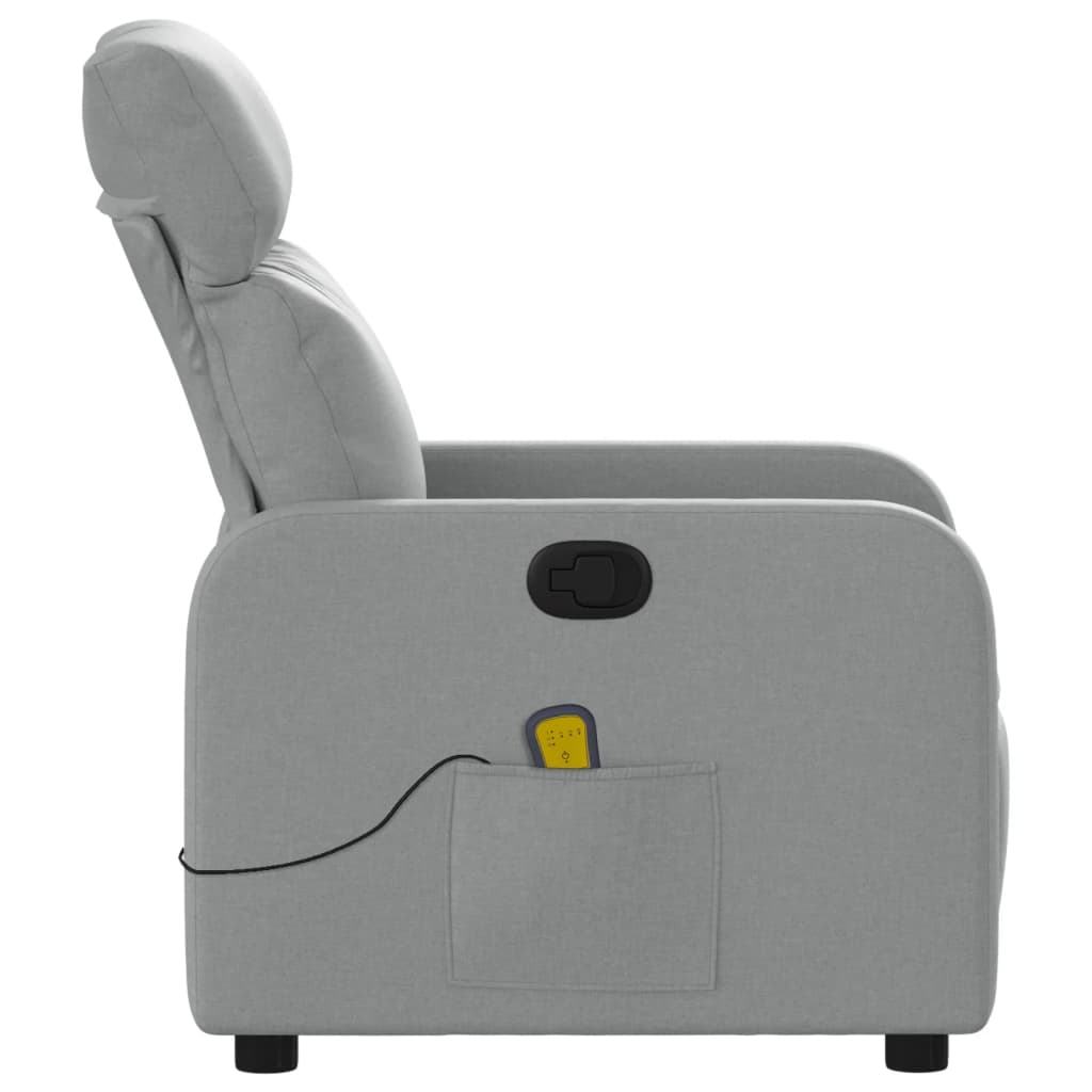 Massage-Relaxsessel Hellgrau Stoff