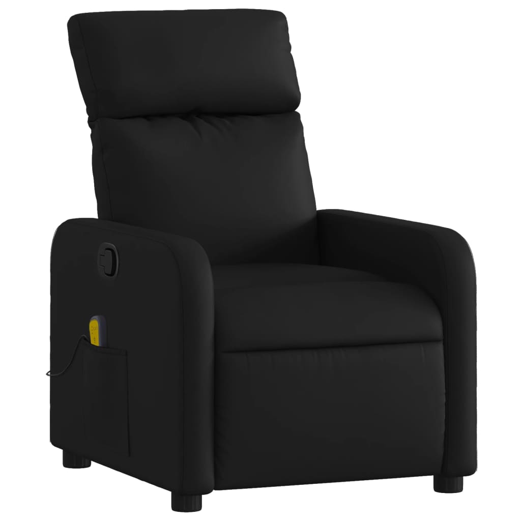 Massage-Relaxsessel Schwarz Kunstleder