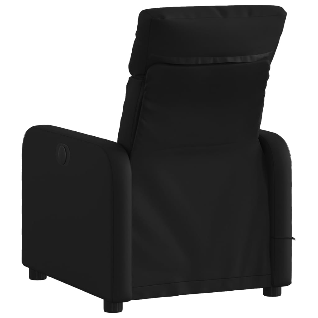 Massage-Relaxsessel Schwarz Kunstleder