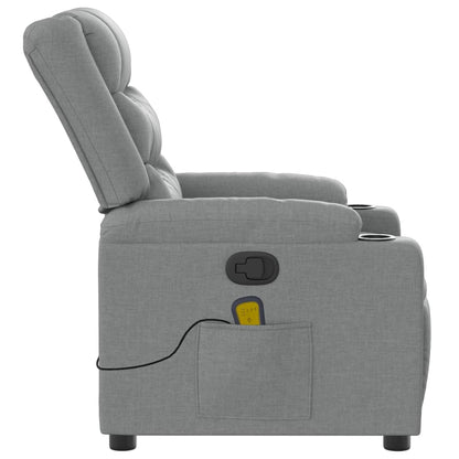 Massage-Relaxsessel Hellgrau Stoff
