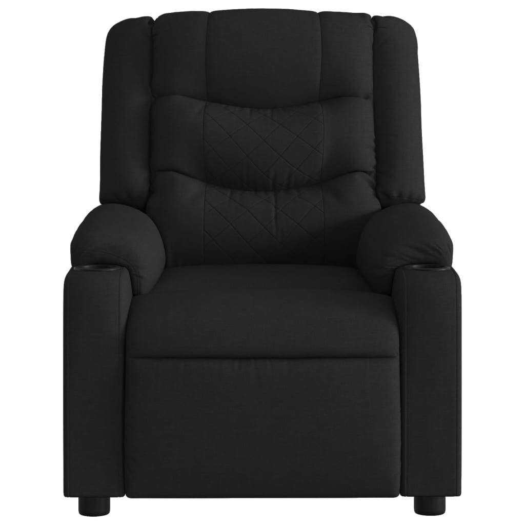 Massage-Relaxsessel, schwarzer Stoff
